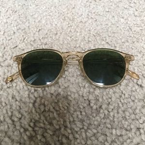 Garrett Leight Unisex Hampton Champagne Sunglass